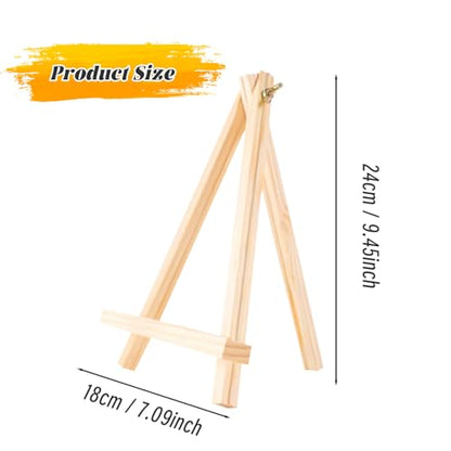 12 Pack 9 Inches Wooden Tabletop Easel Stand for Canvas Painting Display