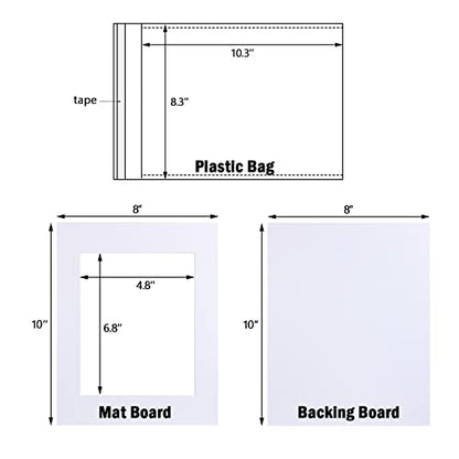 Pack of 25 White Mat Board Pre