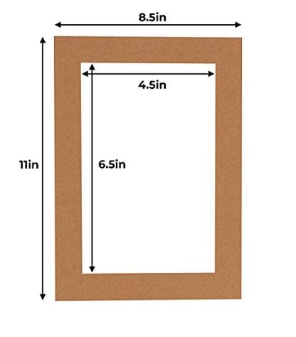 5x7 Mat for 8.5x11 Frame (25 Count)
