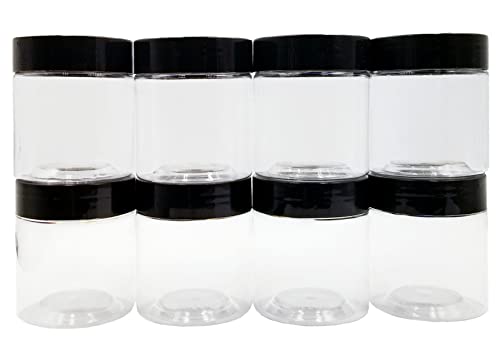 4 oz Plastic Jars with Lids (8 Count)