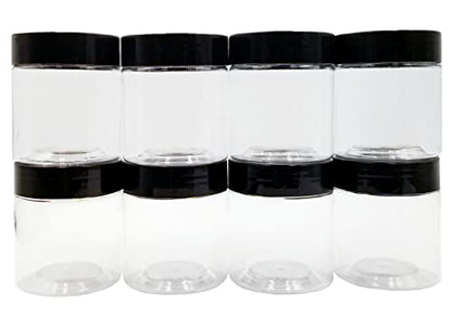 4 oz Plastic Jars with Lids (8 Count)