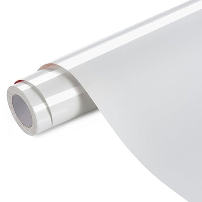 13inch x 30ft Gloss White Smart Adhesive Permanent Vinyl Compatible with Cricut Explore and Maker Series Without Cutting Mats