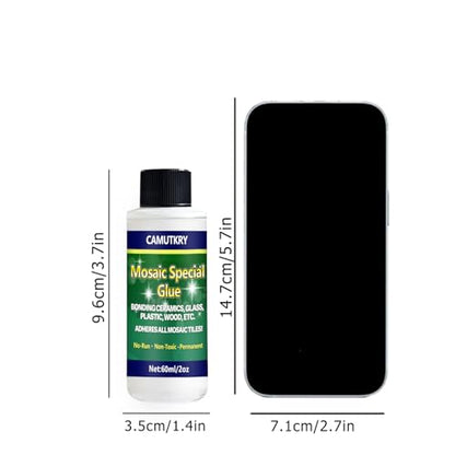 Mosaic Glue 2 Pack 60ml Waterproof Adhesive for DIY Crafts (2 Fl Oz)