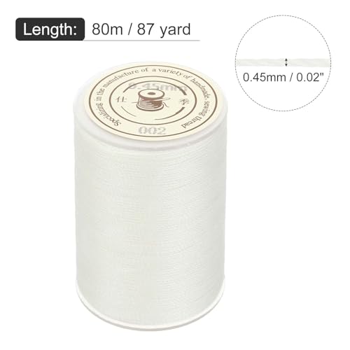 Waxed Cord 0.45mm Waxed Thread 87 Yard Wax String Leather Cord for Bracelet Making