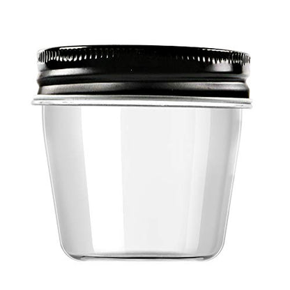 4 oz Plastic Small Mason Jars and Small Plastic Jars with Lids (20 Count)