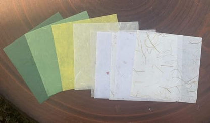 Natural Fiber Mulberry Paper Sheets 6 x 6 Inches (50 Count)