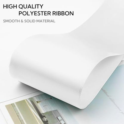 3 Inch 25 Yard Wide Satin Ribbon White