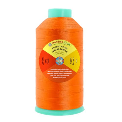 Size 46 210D T45 Orange Bonded Nylon Thread