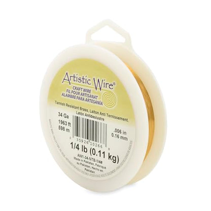 34 Gauge Tarnish Resistant Brass Craft Wire