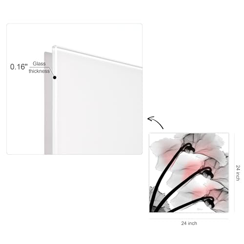 Frameless Free Floating Tempered Glass Panel Graphic Wall Art Ready to Hang
