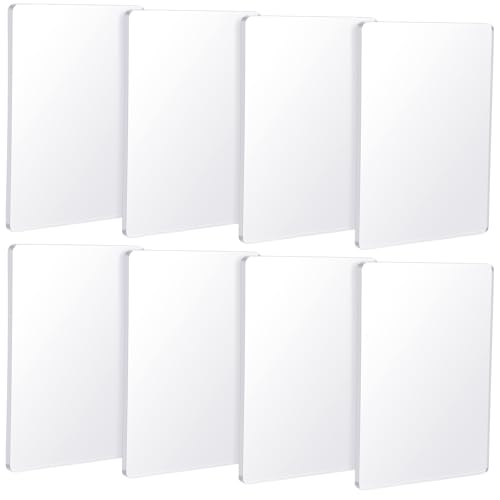 8 Pack Monoprinting Print Plates 5 x 7 Inch Reusable Silicone Plate Class Printing Plates for Press Art Printmaking for Card Making (8 Count)