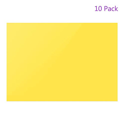 10Pcs Correction Gel Light Filter Overlay Transparent Plastic PVC Sheets Yellow for Photo (10 Count)