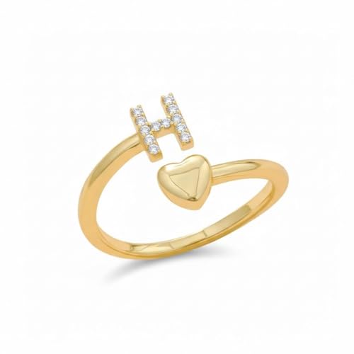 Gold Initial Rings for Women Non Tarnish