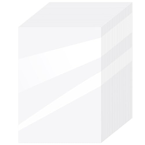36 Sheets Holographic Sticker Paper A4 Vinyl Holographic Laminate Sheets Self Adhesive Waterproof Transparent Film (36 Count)