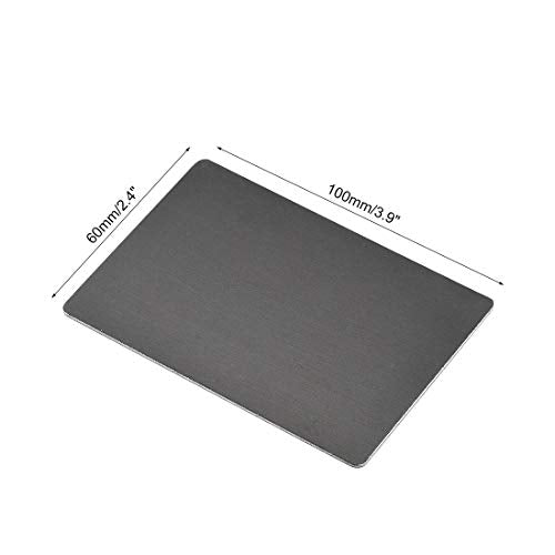 Blank Metal Card 100x60x1mm Anodized Aluminum Plate for DIY Laser Printing Engraving Black 5 Pcs (5 Count)