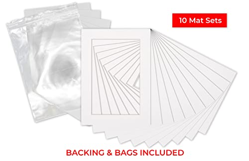 5x7 Mat for 8.5x11 Frame (10 Count)