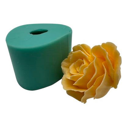 Heart Shape Blossoming Flower 3D Mold