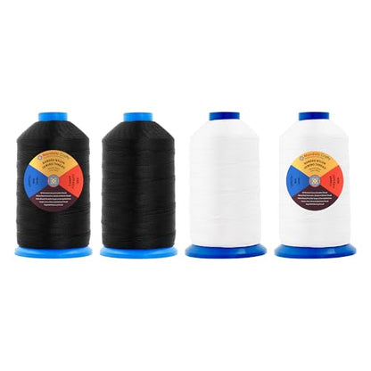 Size 277 840D T270 Black White Bonded Nylon Thread (9597.76 Foot)