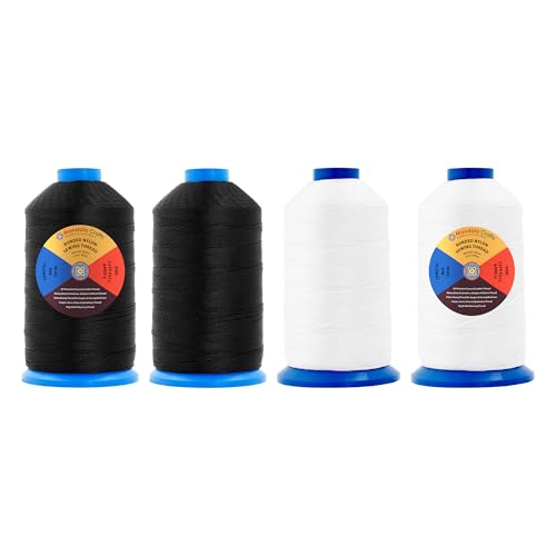 Size 277 840D T270 Black White Bonded Nylon Thread (9597.76 Foot)