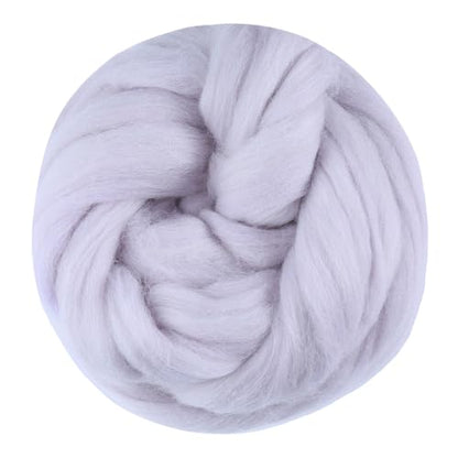 3.53oz Needle Felting Wool Roving for Needle Felting Grey Felting Wool