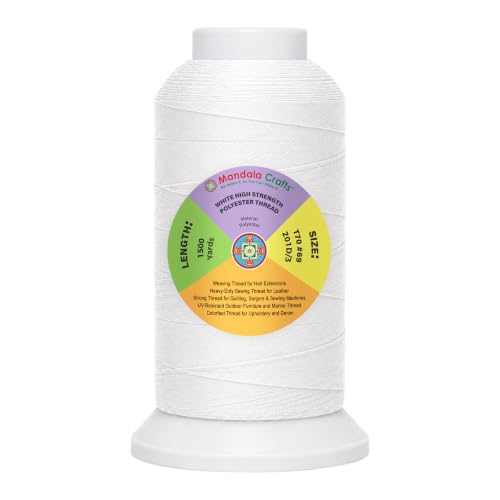 White Tex 70 Polyester Heavy Duty Thread for Upholstery