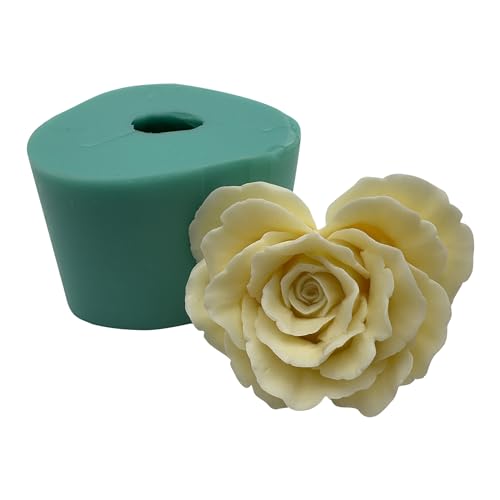 Heart Shape Blossoming Flower 3D Mold