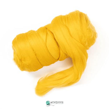 Colored Natural Wool roving (8 Ounce)
