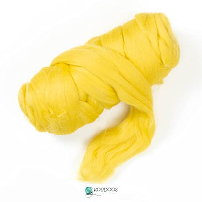 Colored Natural Wool roving (8 Ounce)