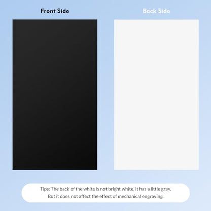 Laser Engraving Blank ABS Double Color Plastic Sheet (12 Count)