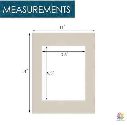 Mat Board Center 10 Pack 11x14 Photo Mats for 8x10 Picture (10 Count)