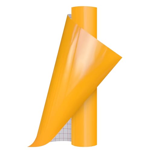 13inch x 5ft Yellow Smart Adhesive Permanent Vinyl Compatible with Cricut Explore and Maker Series Without Cutting Mats