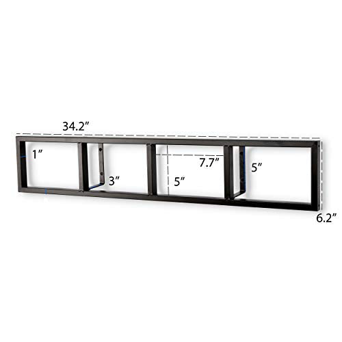 Black Floating Shelves for Wall (3 Count)