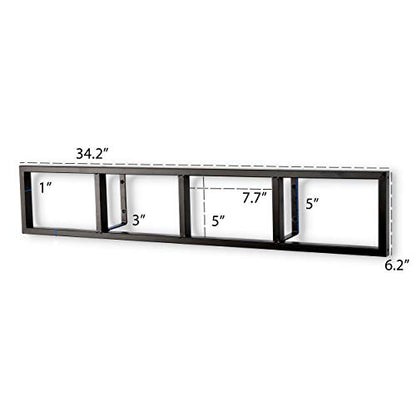 Black Floating Shelves for Wall (3 Count)