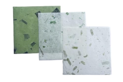 Natural Fiber Mulberry Paper Sheets 6 x 6 Inches (50 Count)