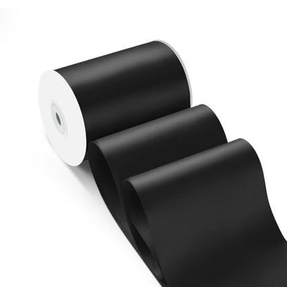 4 Inch 25 Yard Wide Satin Ribbon Black