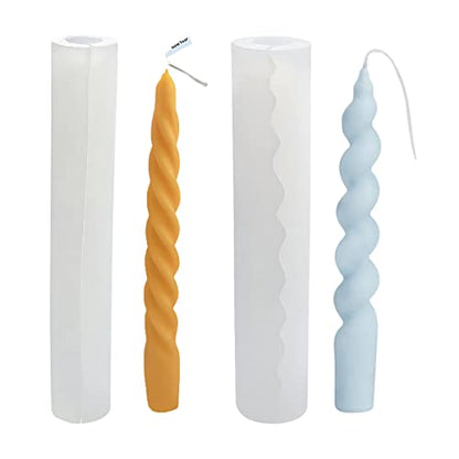 2 Pack Spiral Twist Candle Mold