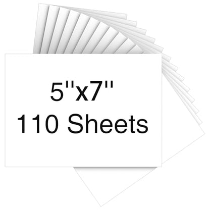 Cardstock 5 x 7 Inch 110 Sheets 190 gsm Heavyweight Card Stock Paper White Cardstock Printer Paper Perfect for Wedding Invitations (110 Count)