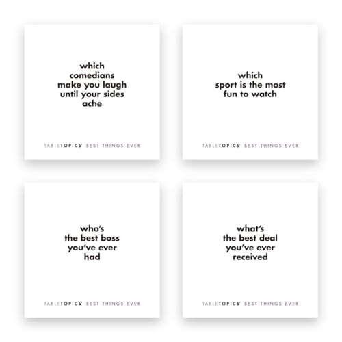 Best Things Ever Question Card Game