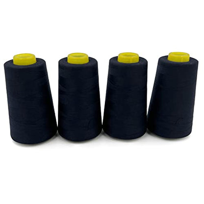 4 Cones of 3000 Yards Each Spool Thread for All Purpose (36000 Foot)