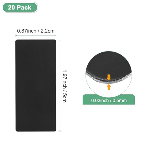 20 Pack Anodized Aluminium Laser Engraved Mount Metal Plate 2x1x0.02 Inch Engraver Blank Anodized Aluminum Sheets for DIY Laser Printing (20 Count)