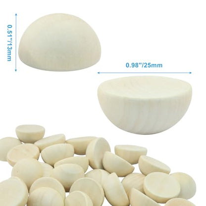 Half Wooden Beads