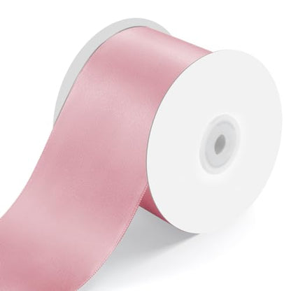 3" x 25 Yards Pink Satin Ribbon Crafts Gift Wrapping