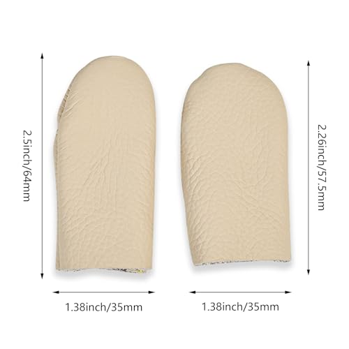 4 Pairs Leather Finger Protector Needle Felting Knitting Finger Thimble Guards Tools