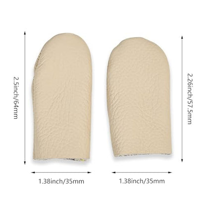 4 Pairs Leather Finger Protector Needle Felting Knitting Finger Thimble Guards Tools