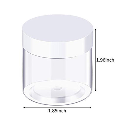 36 Pieces 3 oz Plastic Jars with Lids Wide Mouth Airtight Reusable Container Acrylic Cosmetic Small Jars for Lotions Ointments Travel Toiletries Creams Make up Storage (36 Count)
