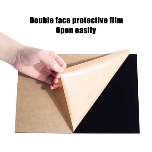 2 Pcs Black Acrylic Sheets for Laser Cutting 3mm 1 (2 Count)