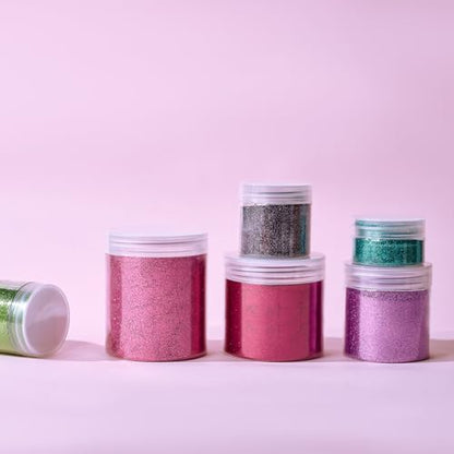 36 Pack 6 OZ Plastic Jars Clear Cosmetic Container with Lids (36 Count)