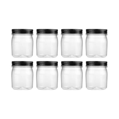 8 oz Plastic Mason Jars and Clear Plastic Jars with Lids 8 oz (8 Count)