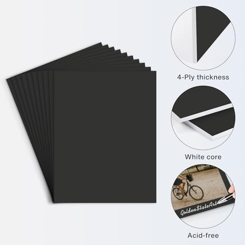 50 Pack 8.5x11 Uncut Photo Mat Matboards