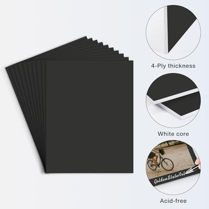 50 Pack 8.5x11 Uncut Photo Mat Matboards